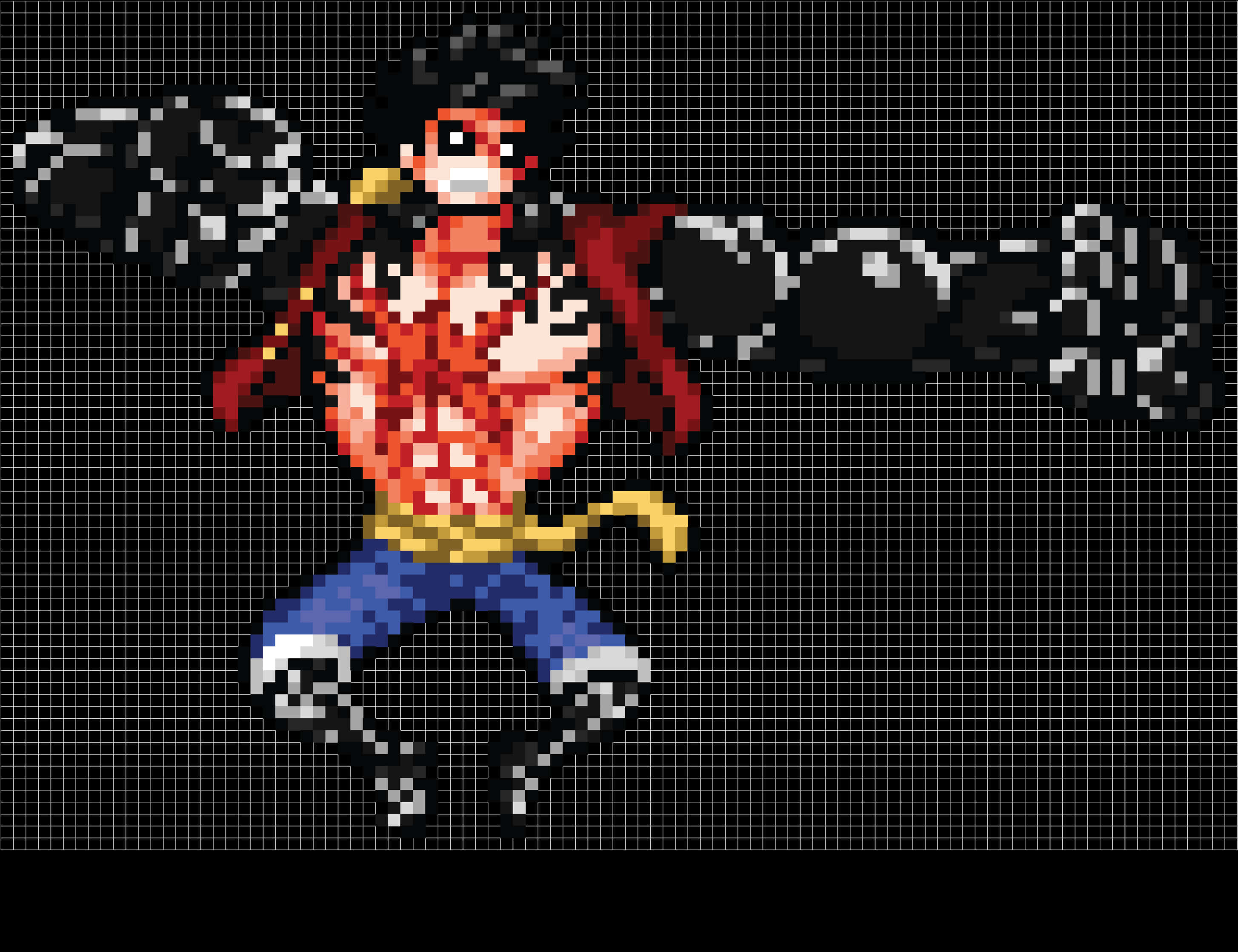 Luffy Pixel Art One Piece Hình nền