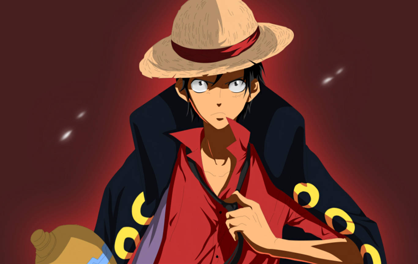 Luffy Quần Áo Đỏ Đen Hình nền