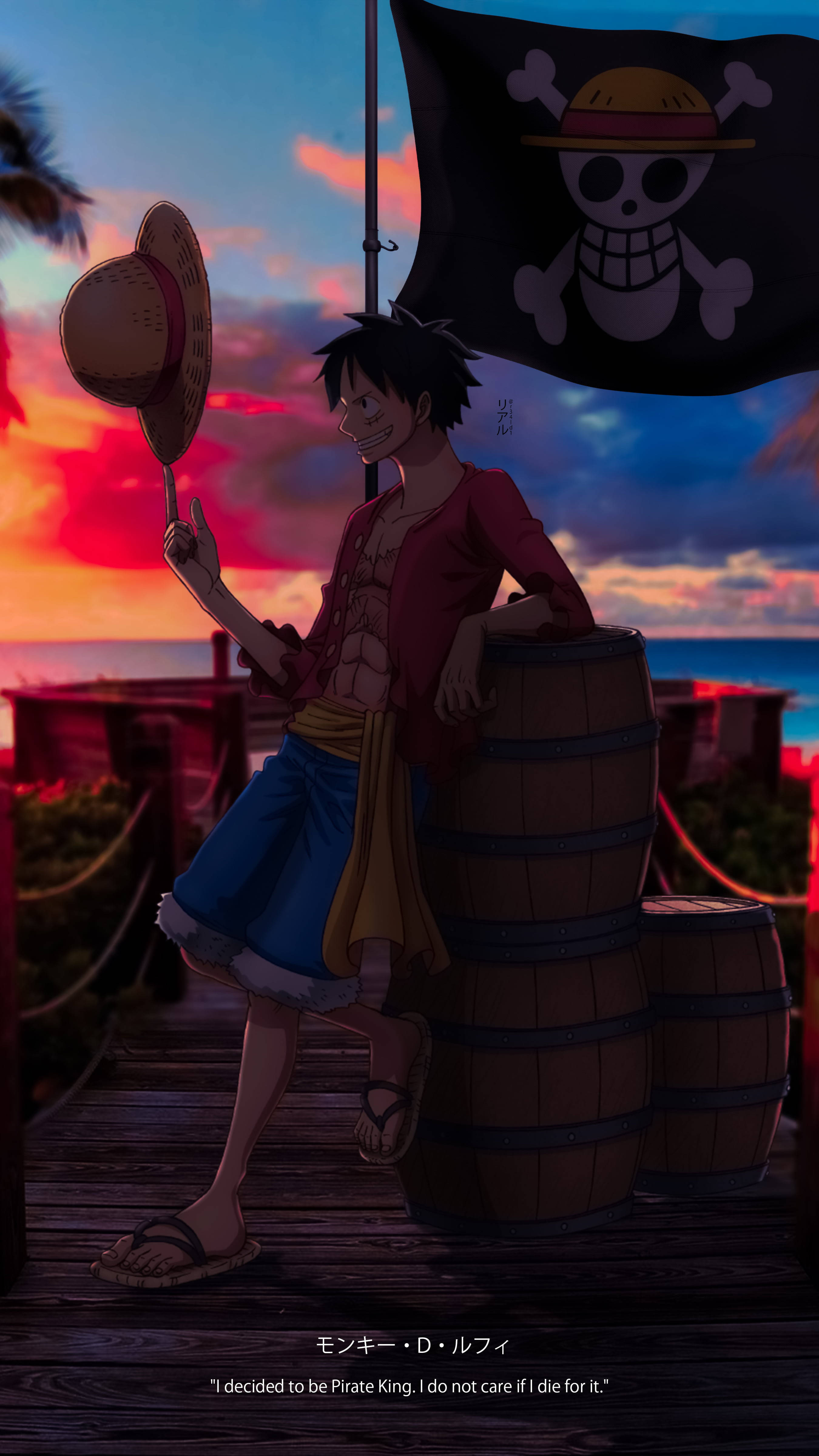 Luffy thư giãn phong cách Hình nền
