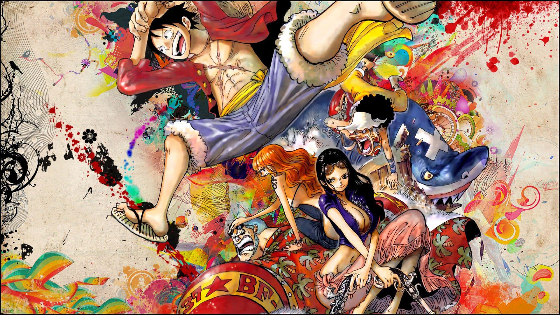 Luffy, Trái Tim của Băng Hải Tặc Mũ Rơm Hình nền