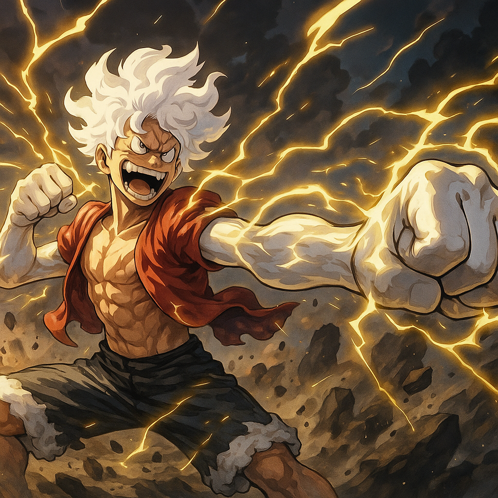 Luffy trong Gear 5 Hình nền