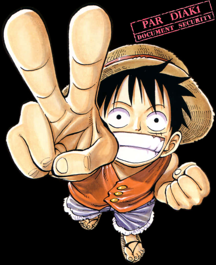 Luffy tư thế chiến thắng One Piece Hình nền