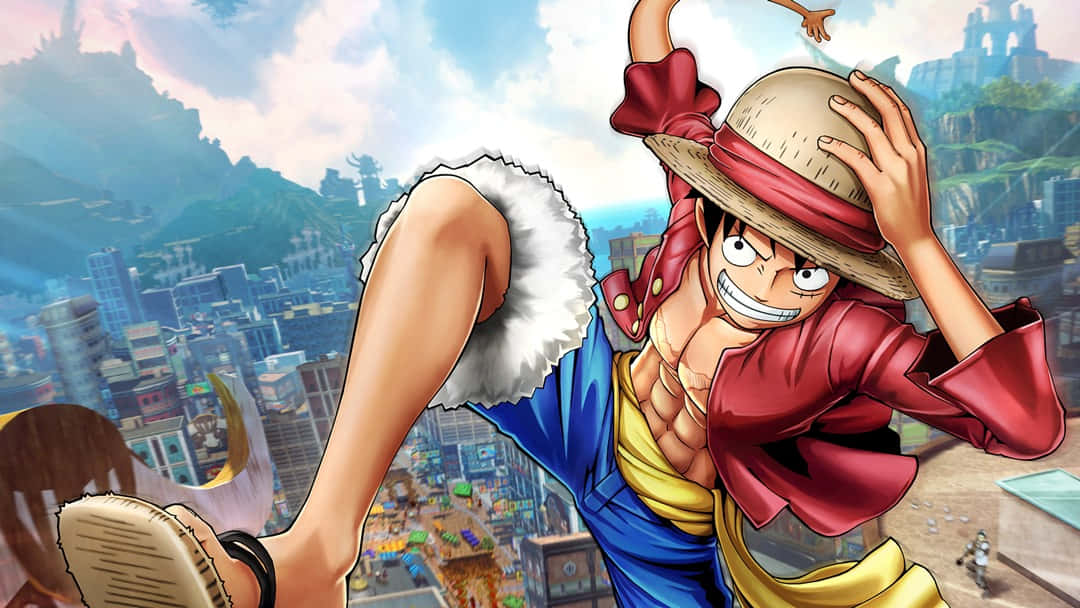 Luffy và băng Mũ Rơm sẵn sàng lên đường tìm kiếm One Piece! Hình nền