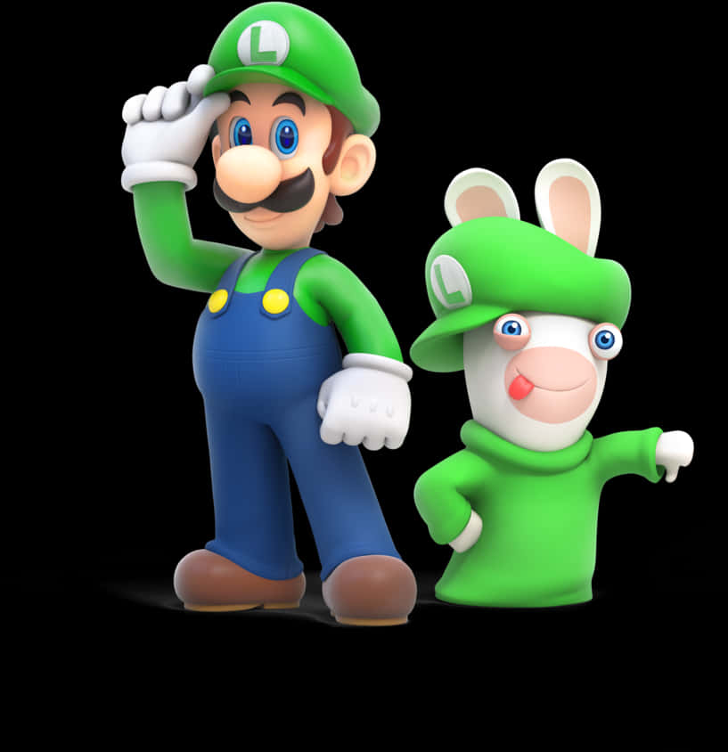 Luigi và Người bạn Rabbid Hình nền
