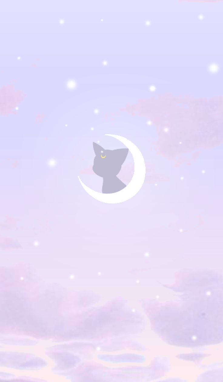 Luna với hình lưỡi liềm trên iPhone Sailor Moon Hình nền