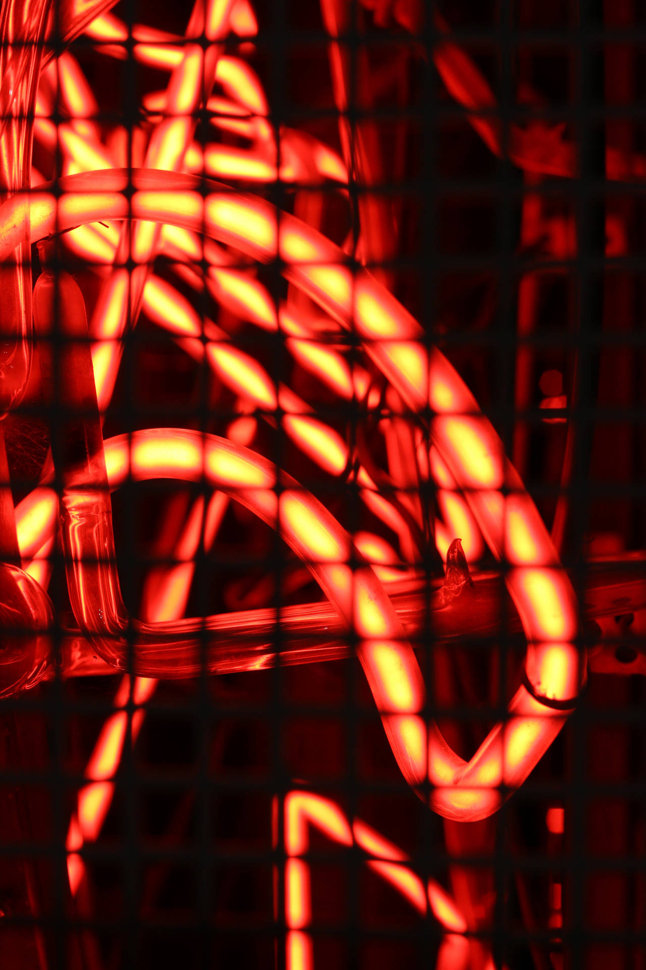 Hình nền Lưới Neon Đỏ