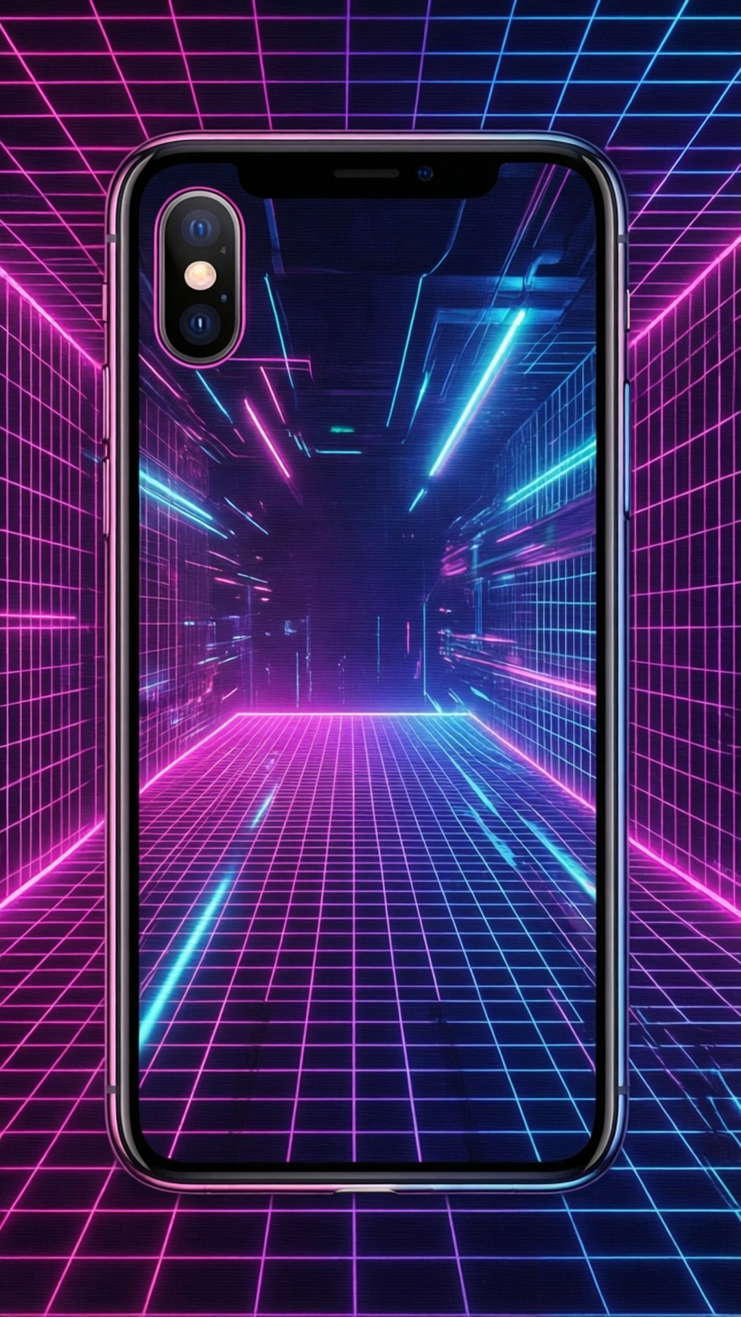 Lưới Neon iPhone X Hình nền