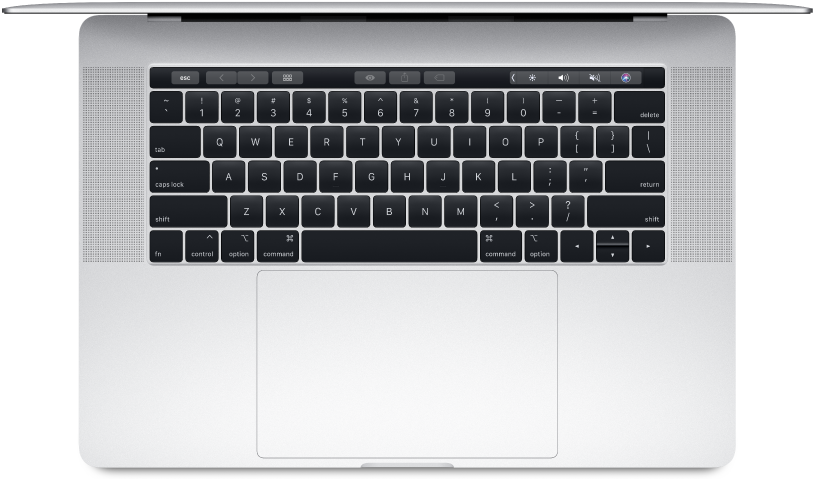Mac Book Pro nhìn từ trên xuống với bàn phím và bàn di chuột Hình nền