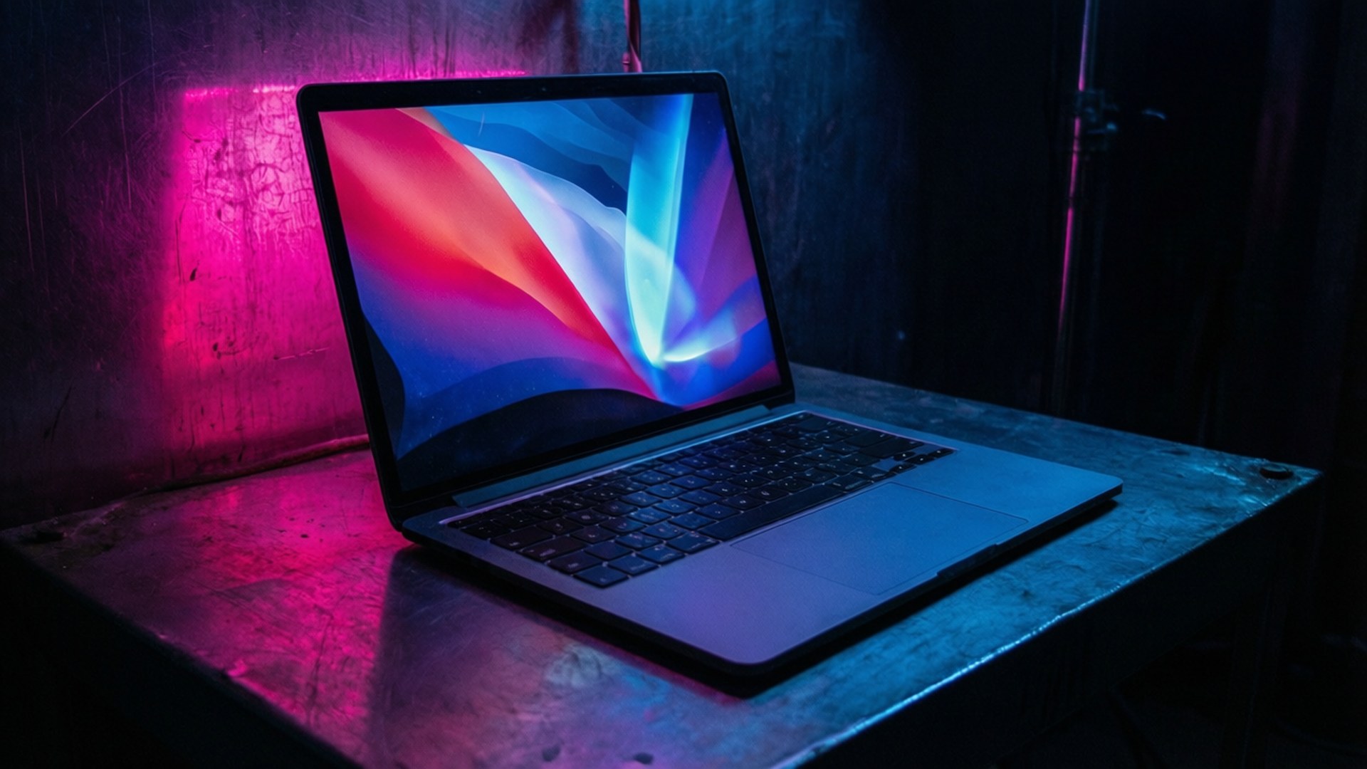 MacBook Ánh Sáng Neon Hình nền