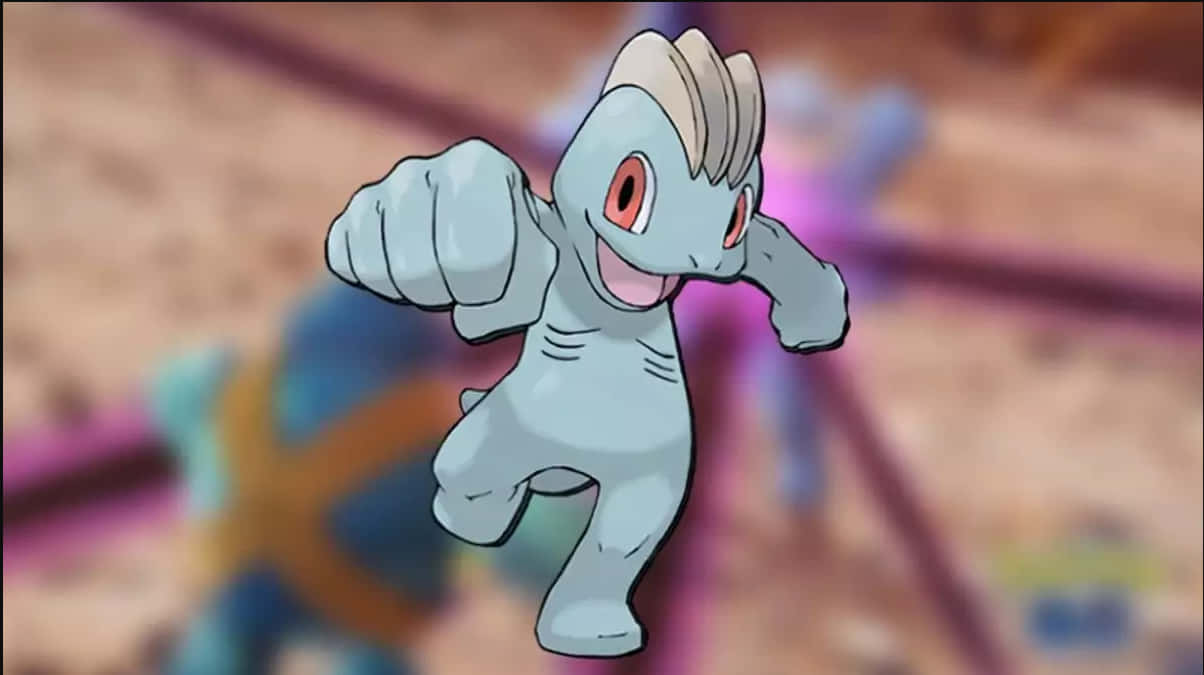 Machop với nền mờ Hình nền