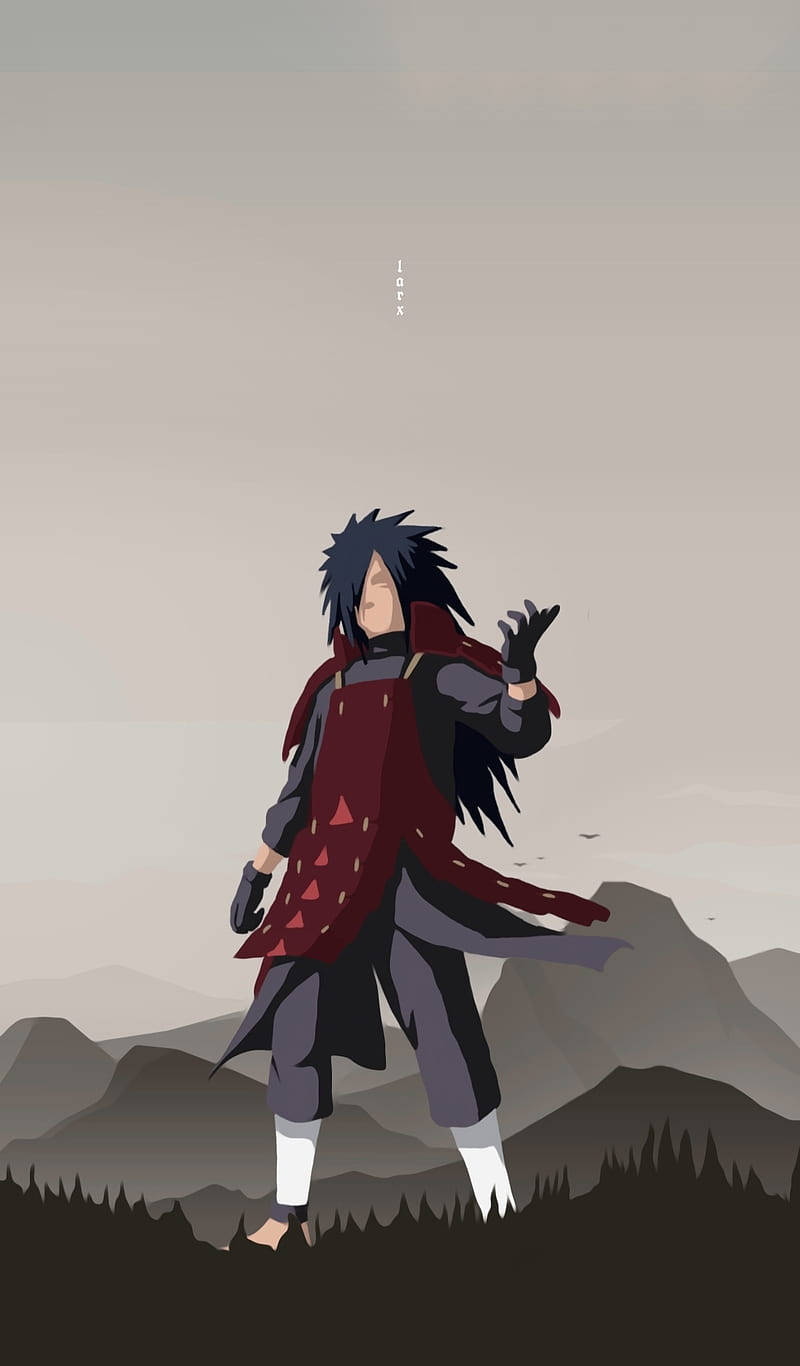 Madara Uchiha Anime Phong Cách Tối Giản Hình nền