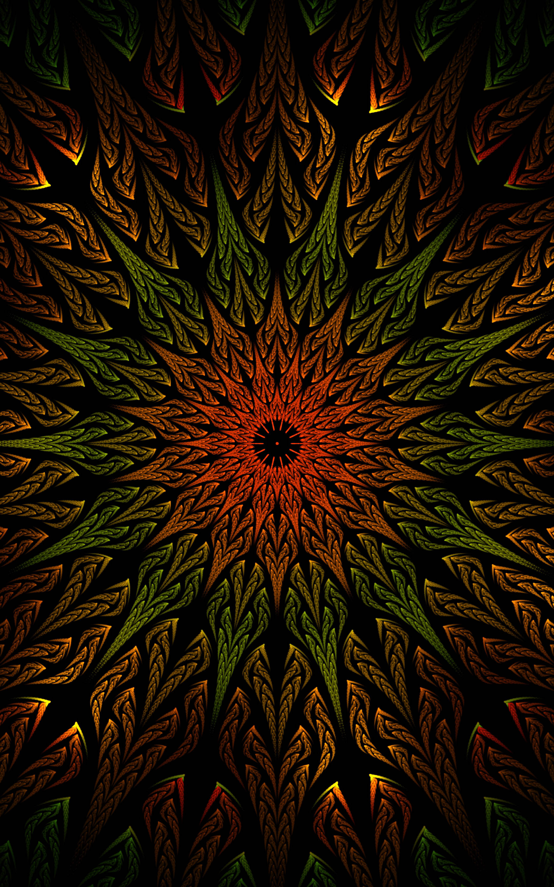 Mạn Đà La Fractal Tối Hình nền