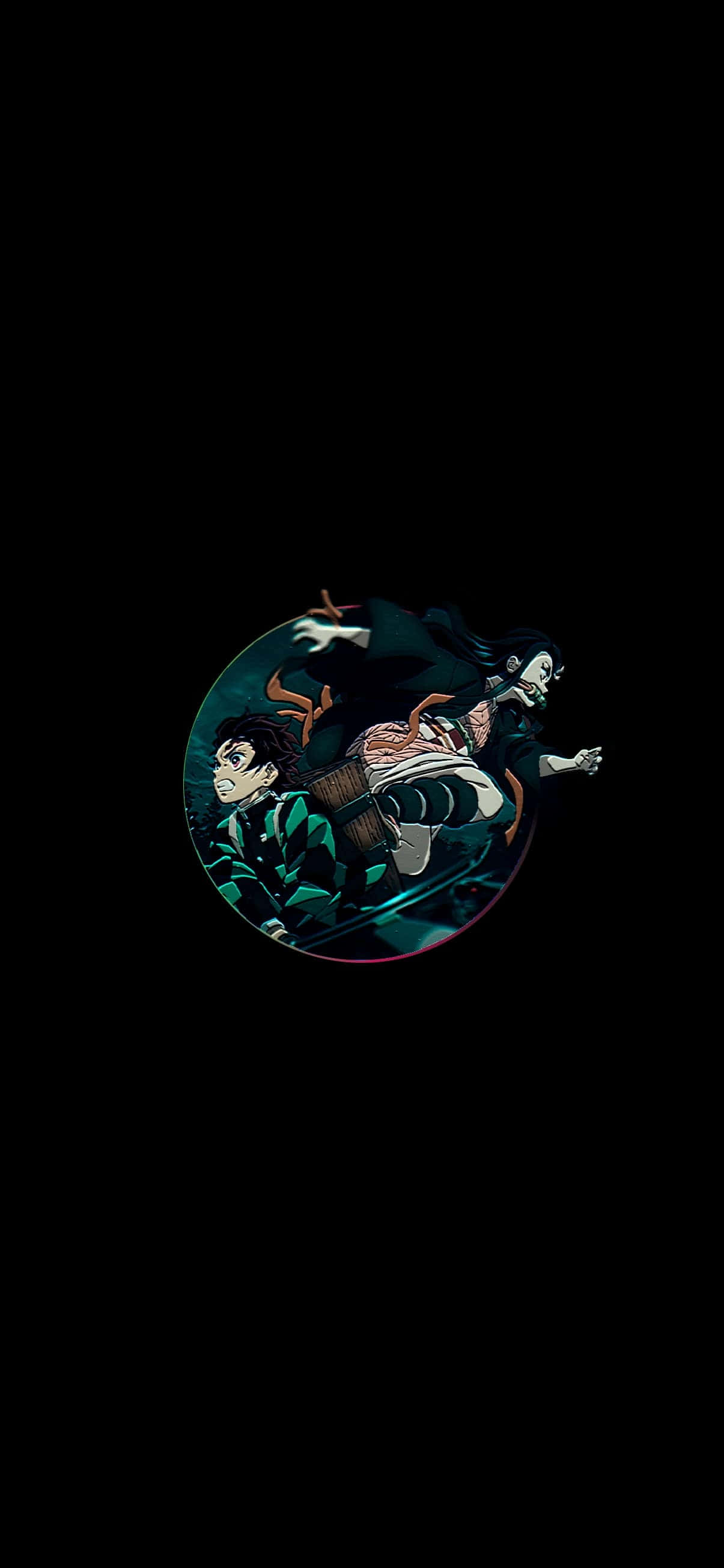 Màn hình chủ đề Dark Demon Slayer trên iPhone Hình nền