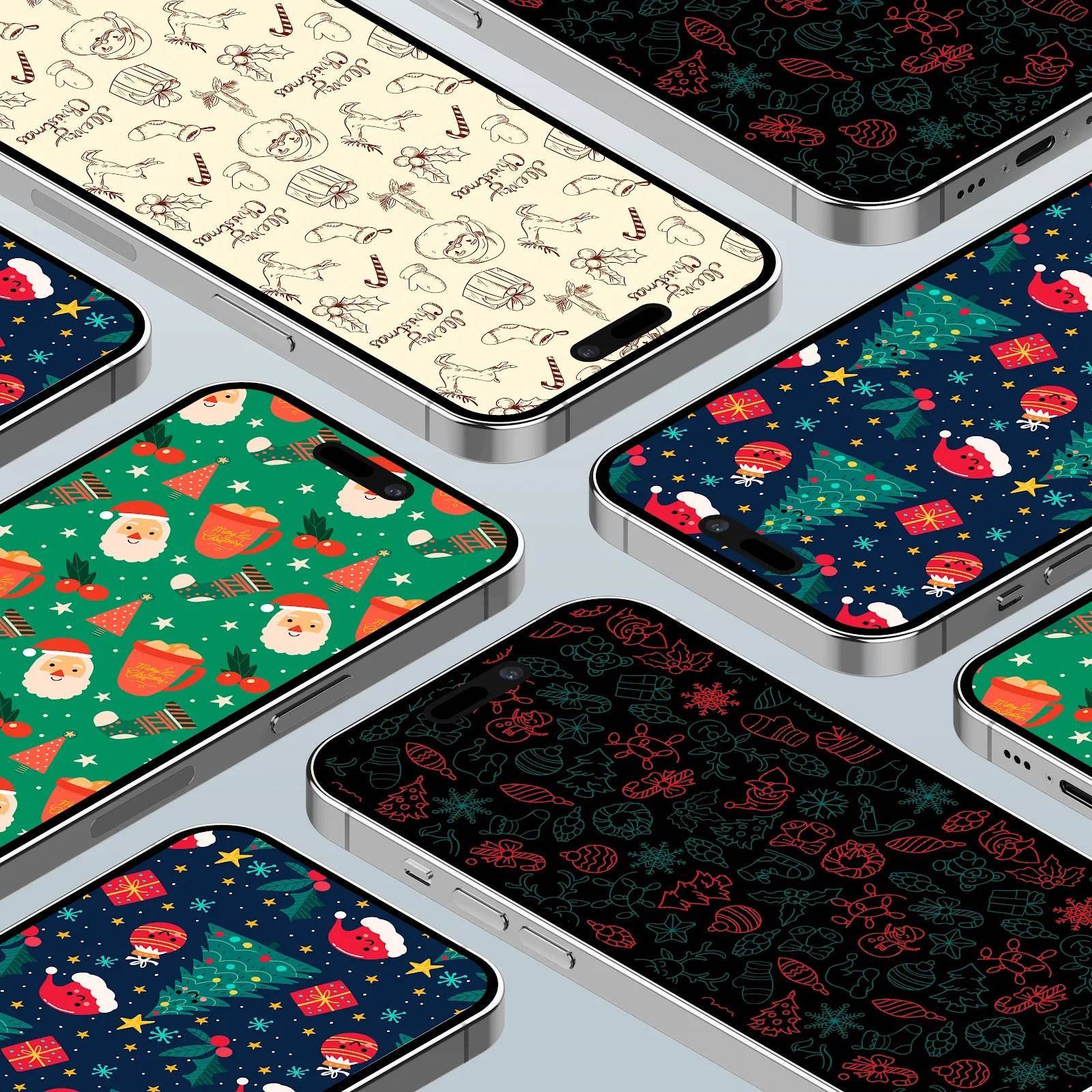 Màn hình iPhone Giáng sinh Preppy Hình nền