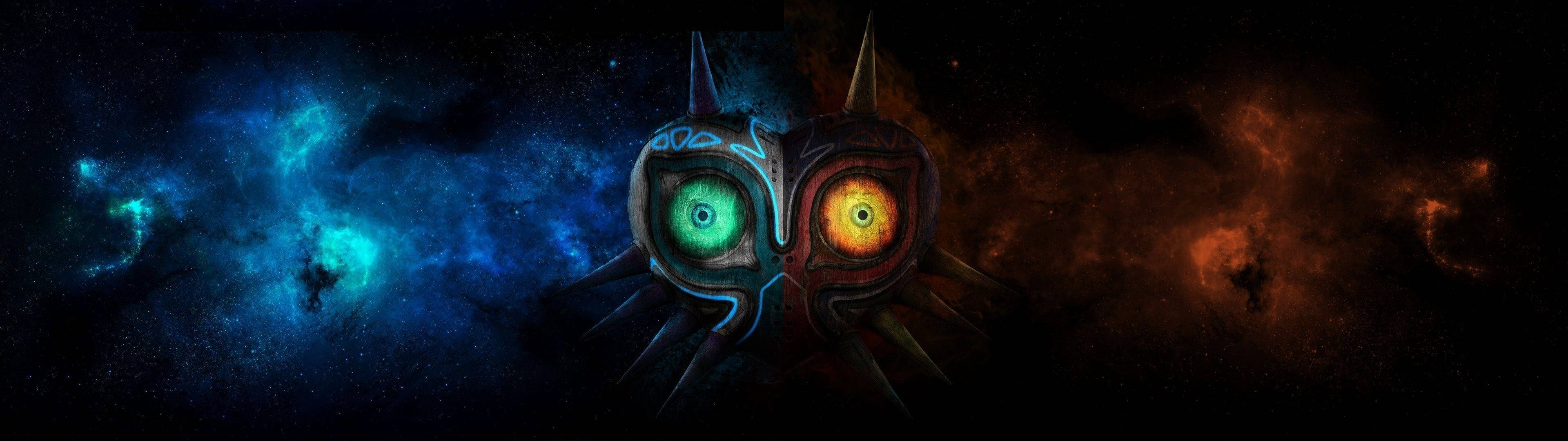 Màn hình kép Skull Kid Mặt nạ Majora Hình nền