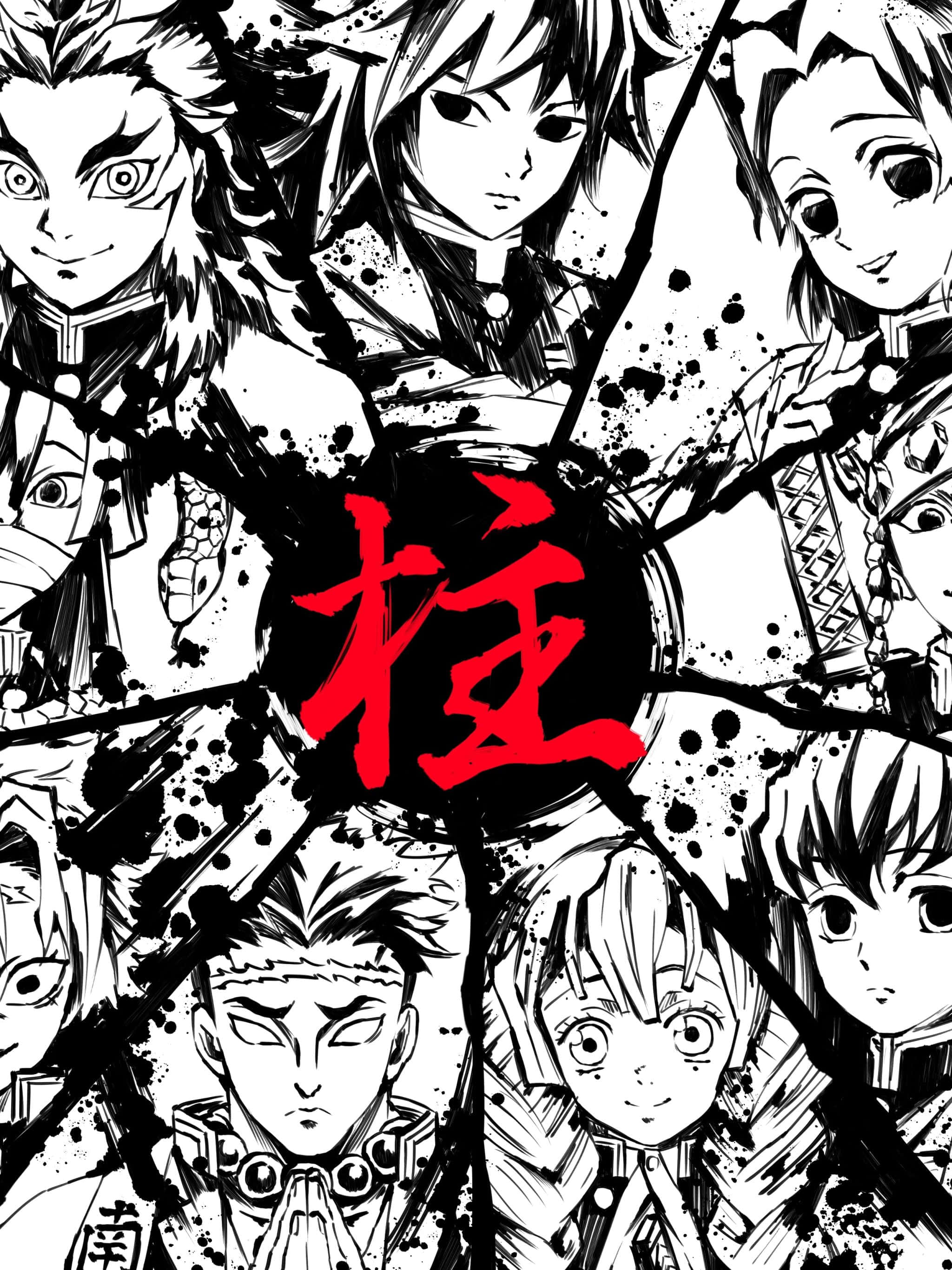 Màn hình khóa iPhone Demon Slayer Manga Hình nền