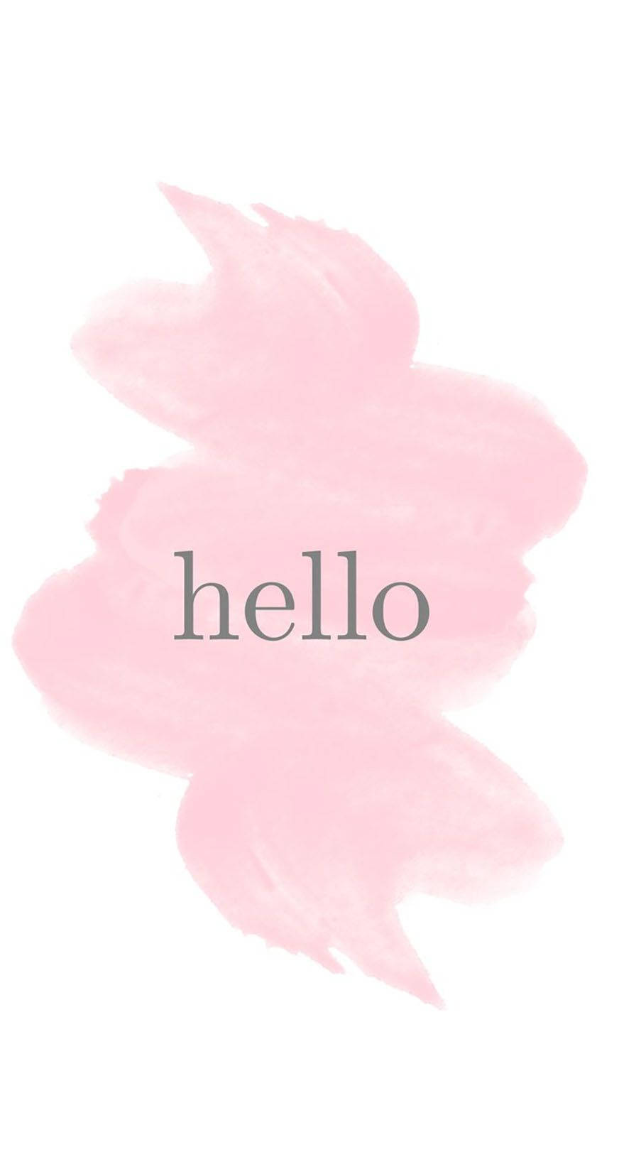 Màn hình khóa iPhone dễ thương với dòng chữ Hello Hình nền