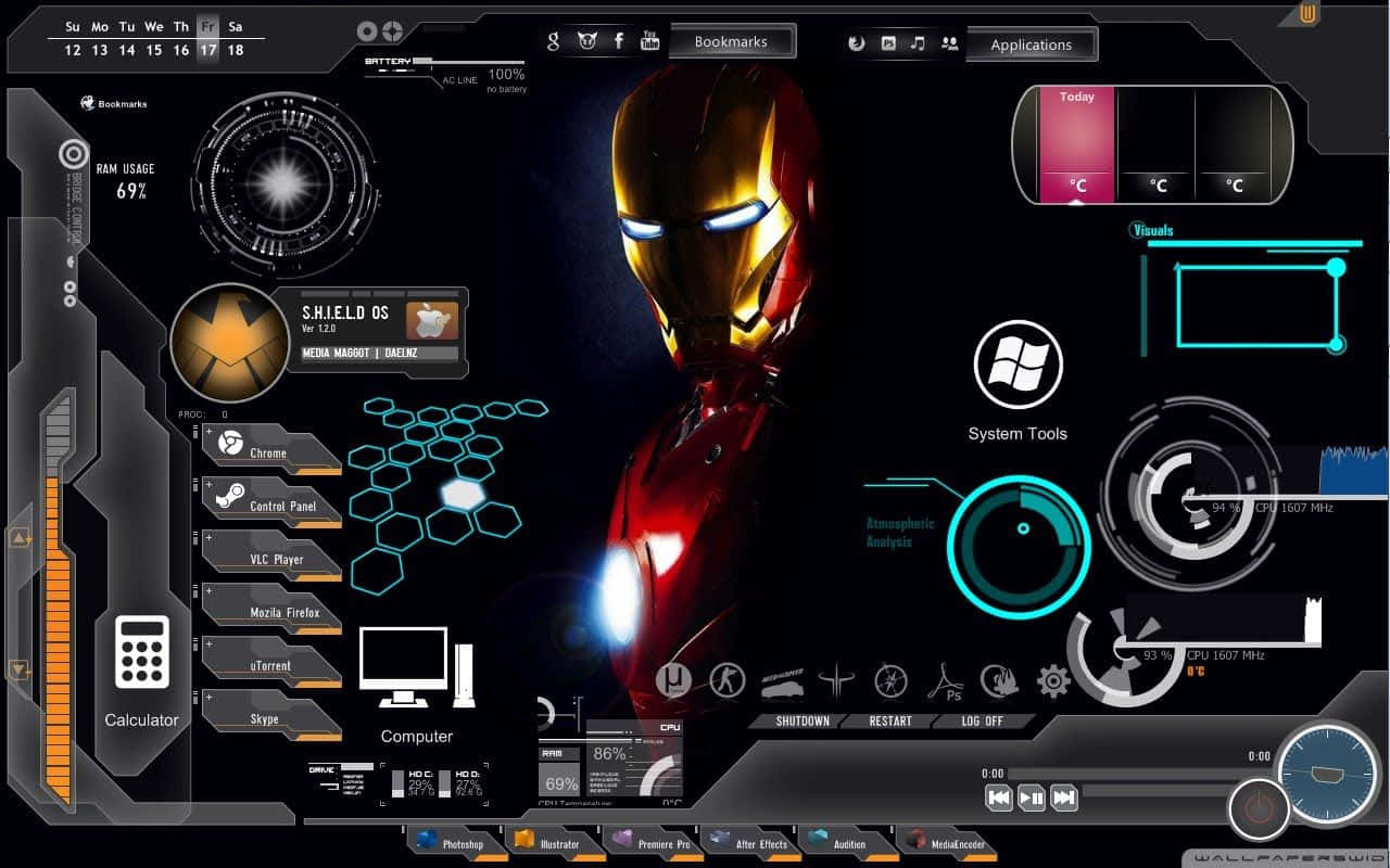 Màn hình nền Jarvis của Người Sắt Hình nền