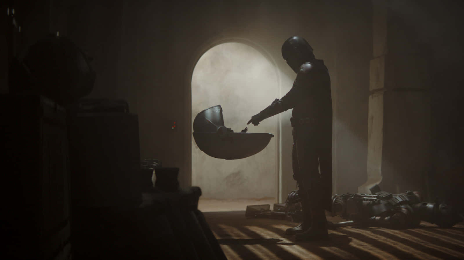 Mandalorian Yoda chơi trong phòng Hình nền