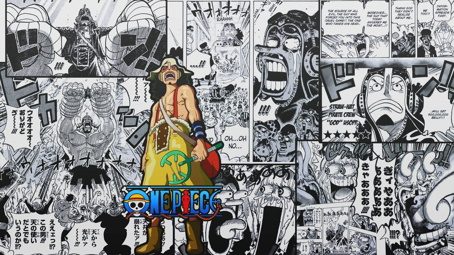 Manga Panel Usopp Mũ Rơm Hình nền
