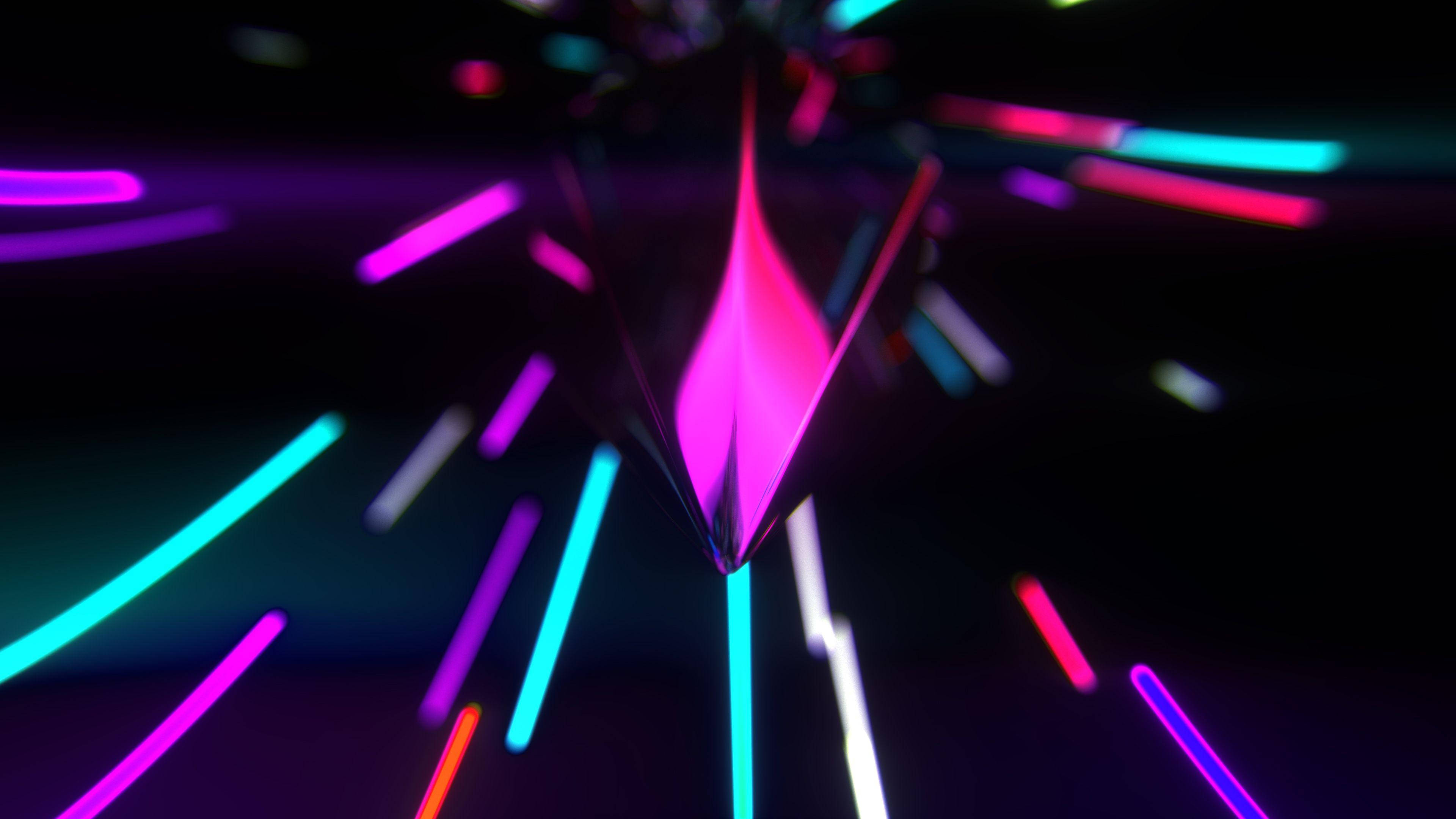 Mảnh vỡ ánh sáng neon Hình nền