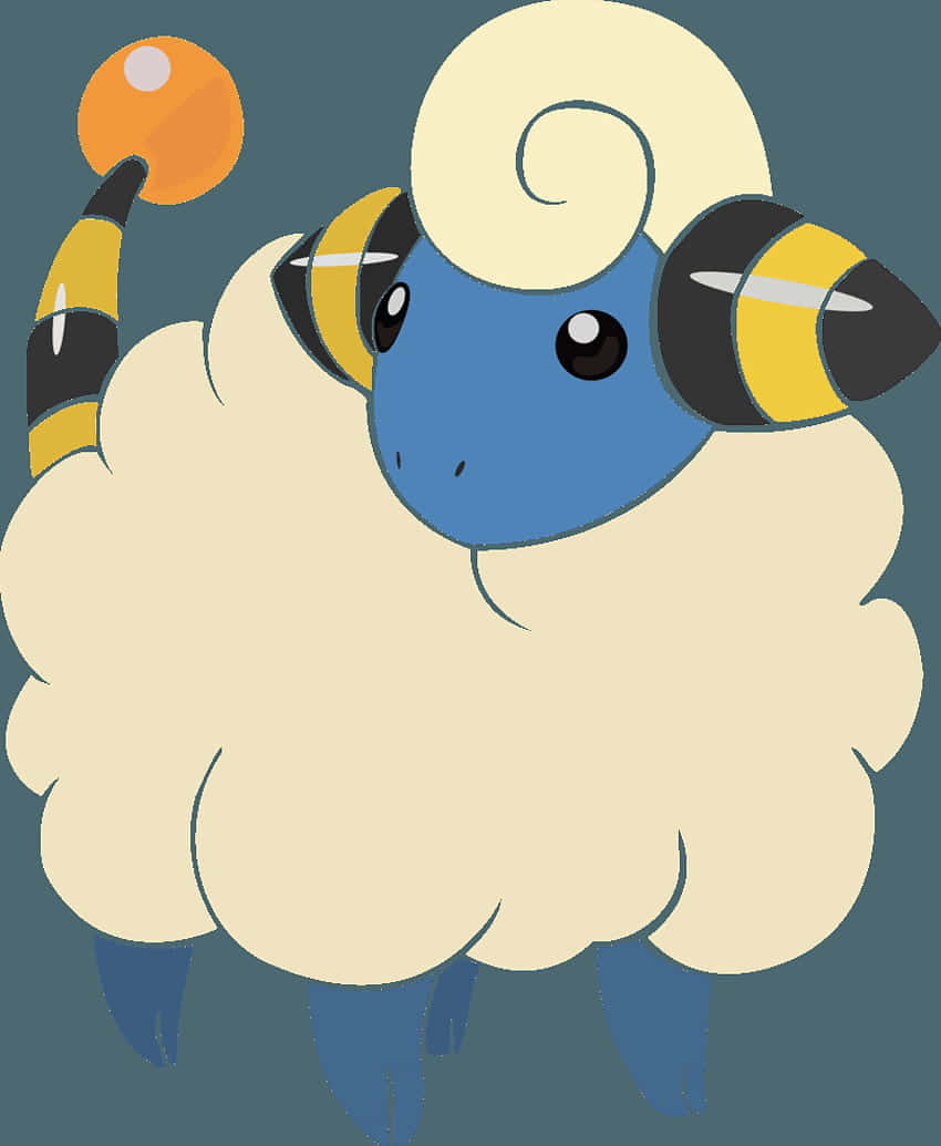 Mareep Trên Nền Xanh Đậm Hình nền