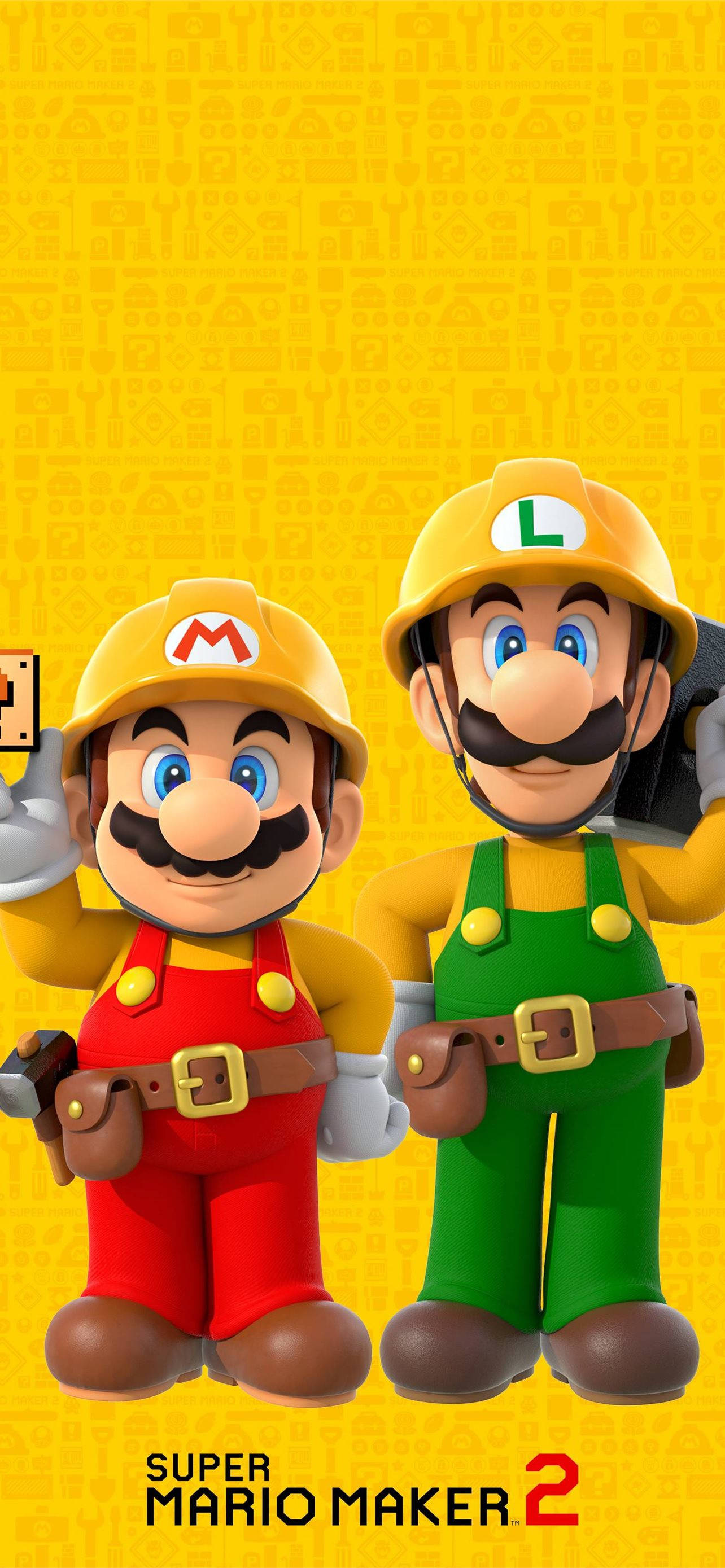 Mario và Luigi Quảng Cáo Super Mario Maker 2 Hình nền