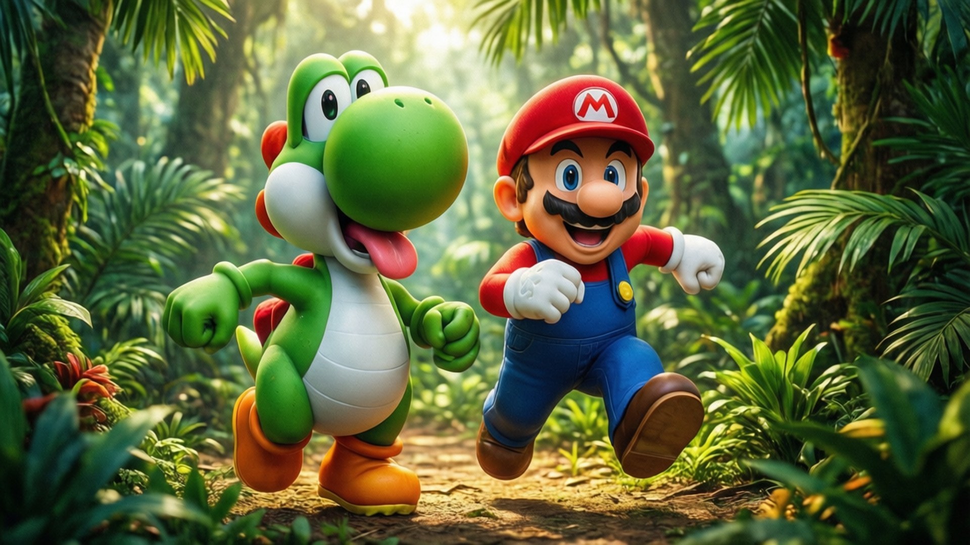 Mario và Yoshi Hình nền