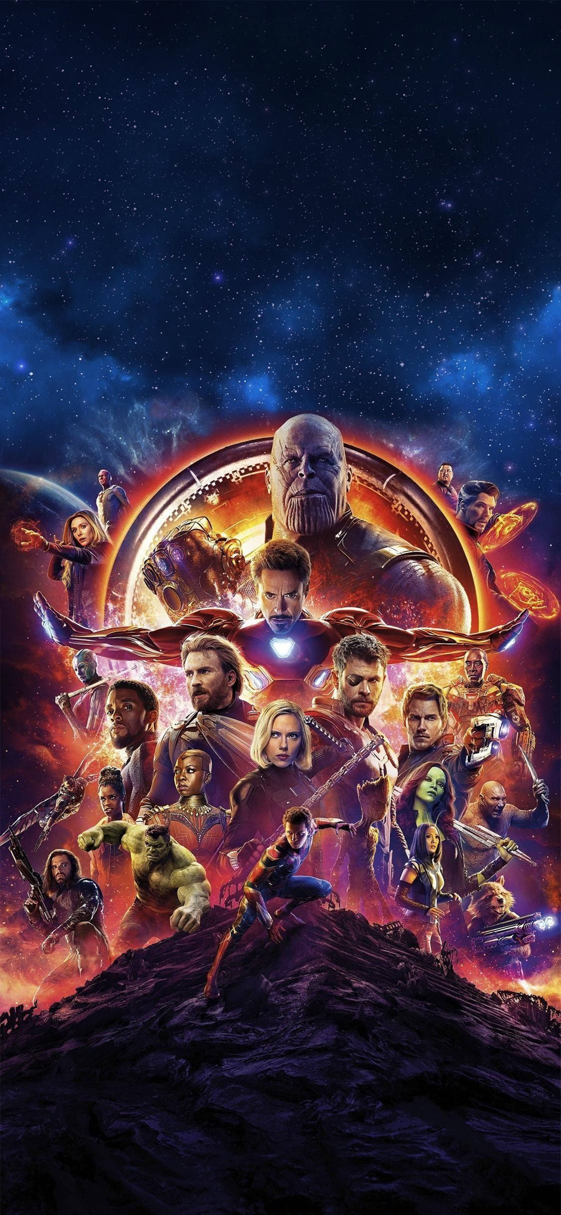 Marvel 4K Điện Thoại Avengers Cuộc Chiến Vô Cực Trong Không Gian Hình nền