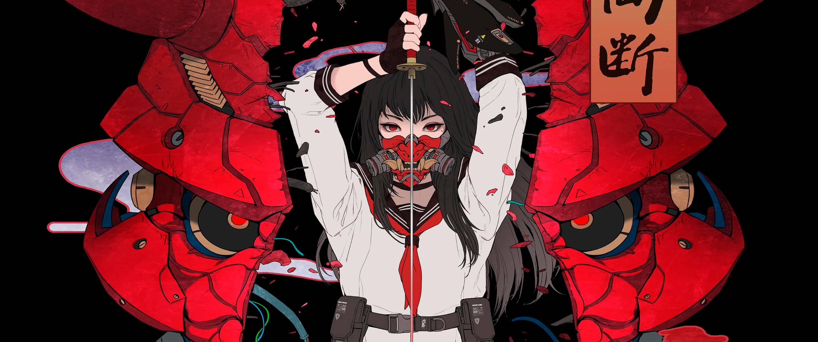 Mặt Nạ Quỷ Đỏ Anime Hình nền