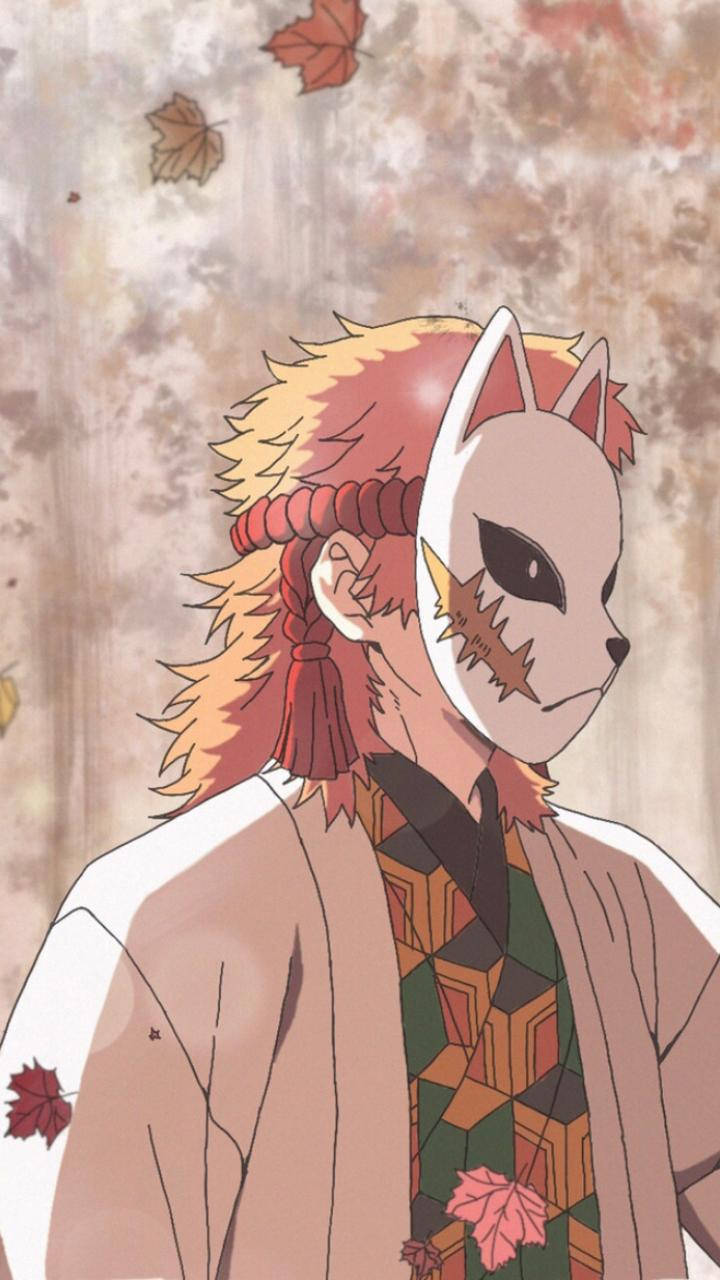 Mặt nạ Sabito màu Pastel trong Demon Slayer Hình nền