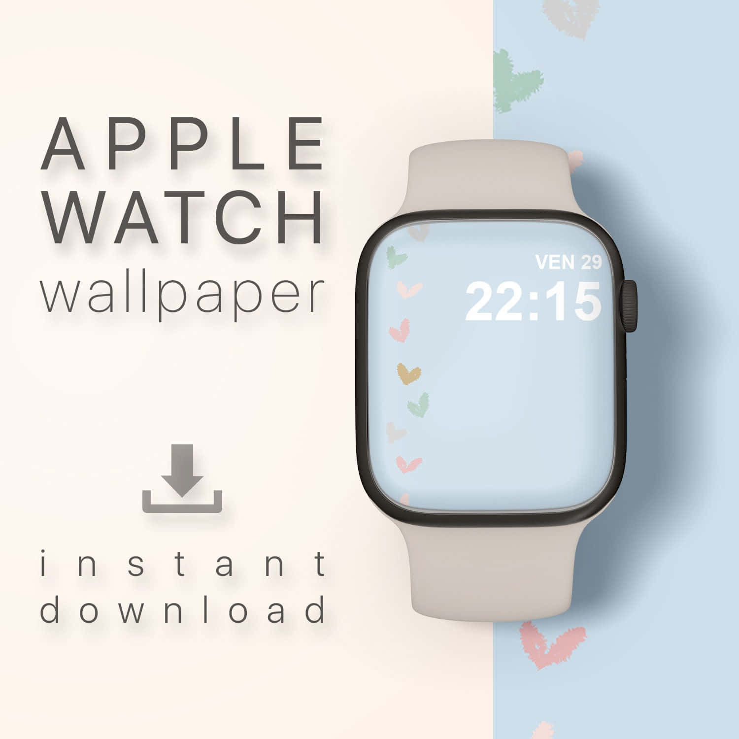 Mặt đồng hồ Apple cây xanh dễ thương Hình nền