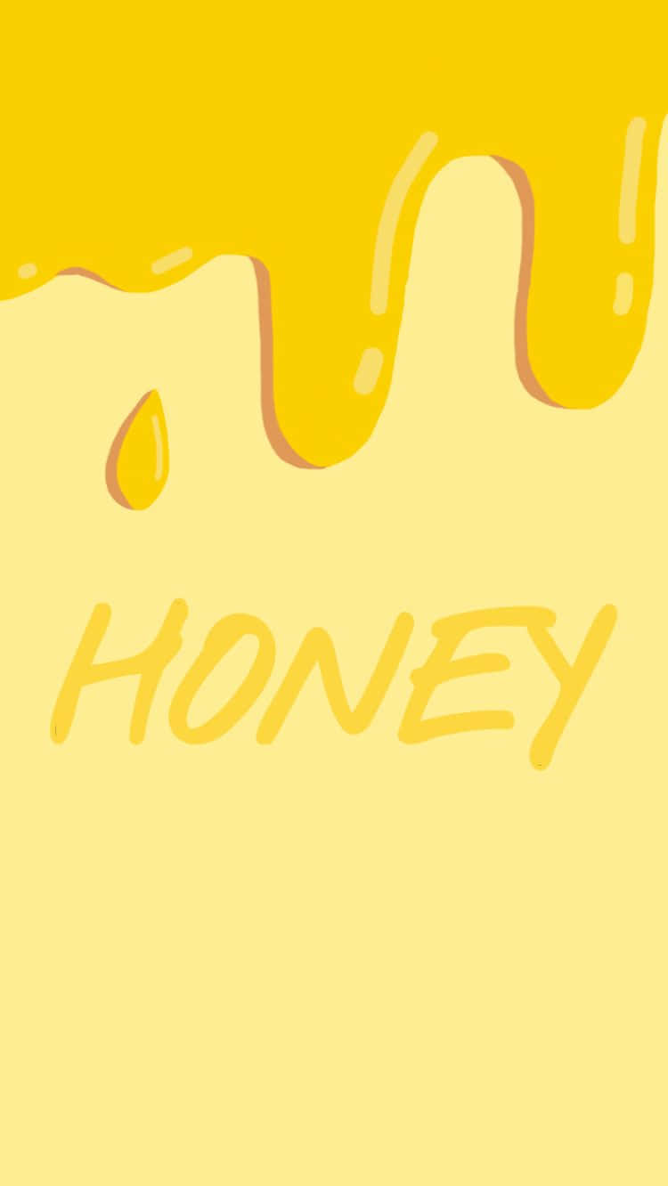 Mật ong nhỏ giọt màu vàng pastel dễ thương Hình nền