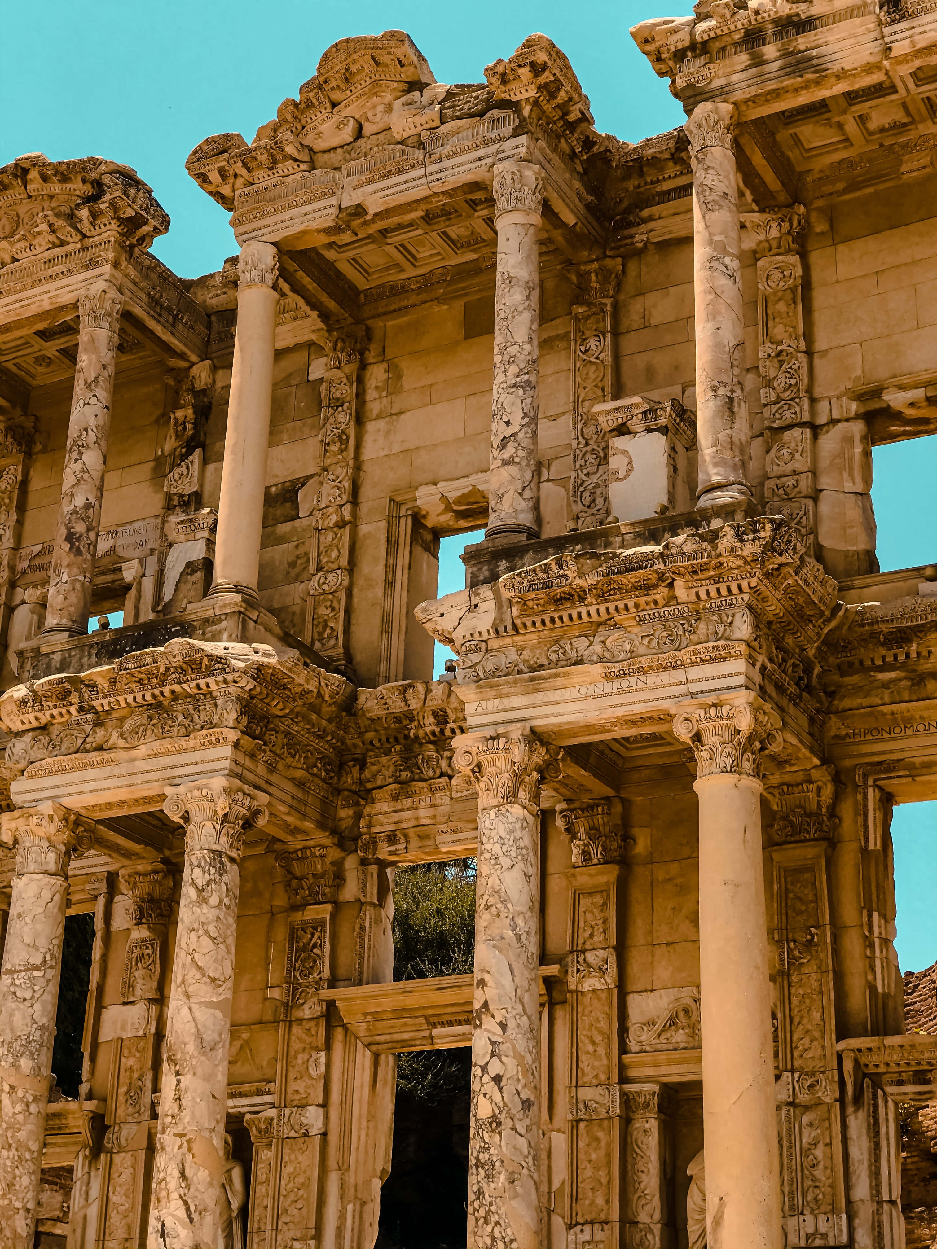 Mặt tiền di động Thư viện Celsus Hình nền