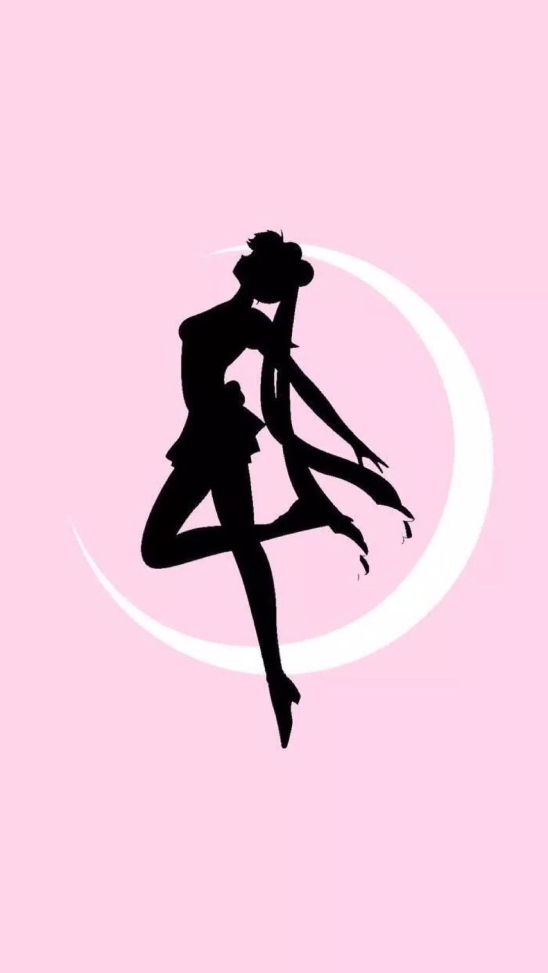 Mặt Trăng Lưỡi Liềm Hồng Sailor Moon iPhone Hình nền