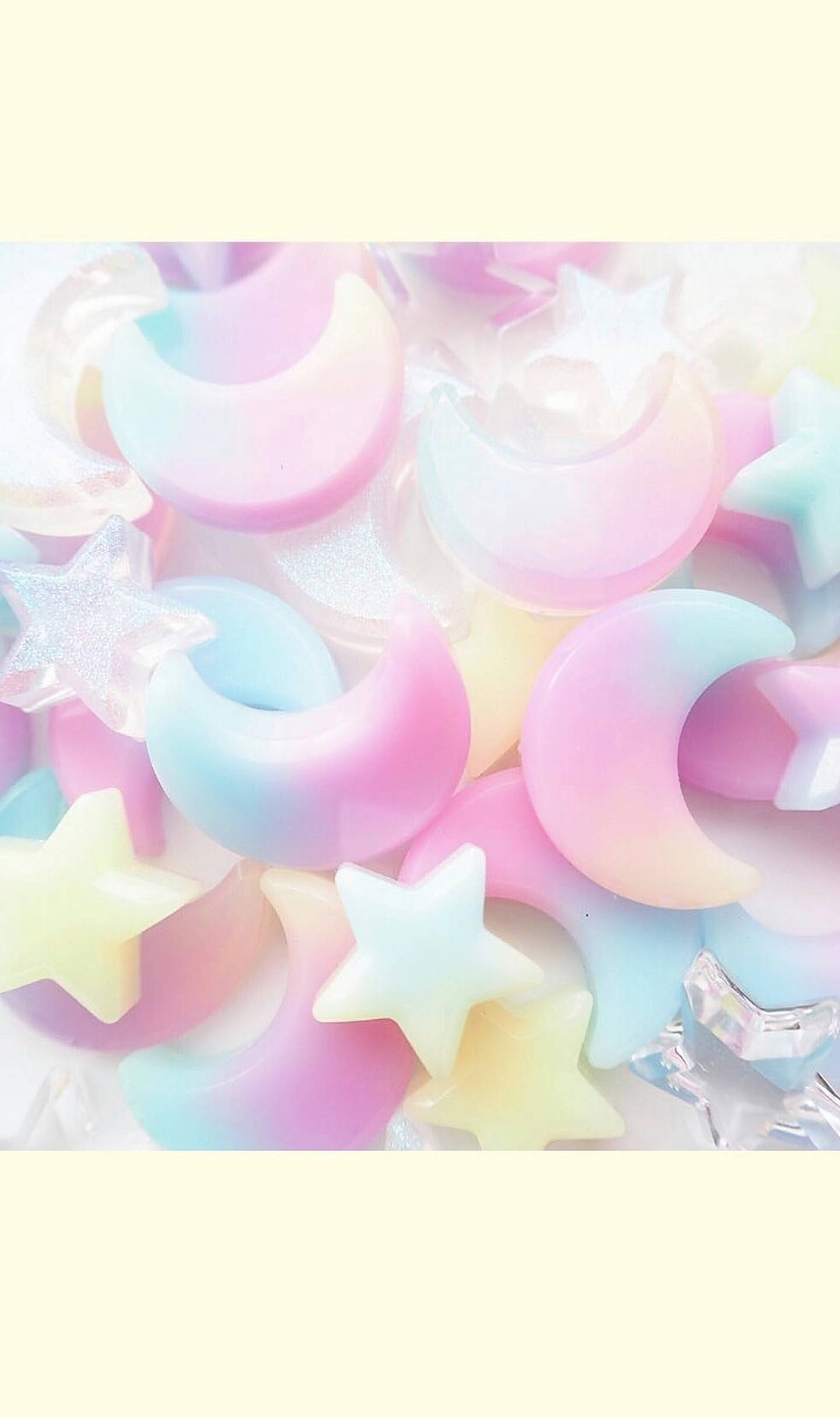 Mặt Trăng Và Ngôi Sao Cabochon Cầu Vồng Pastel Hình nền