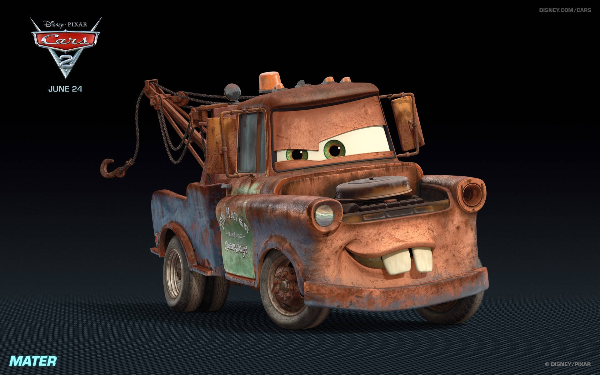Mater rạng rỡ trong Cars 2 Hình nền
