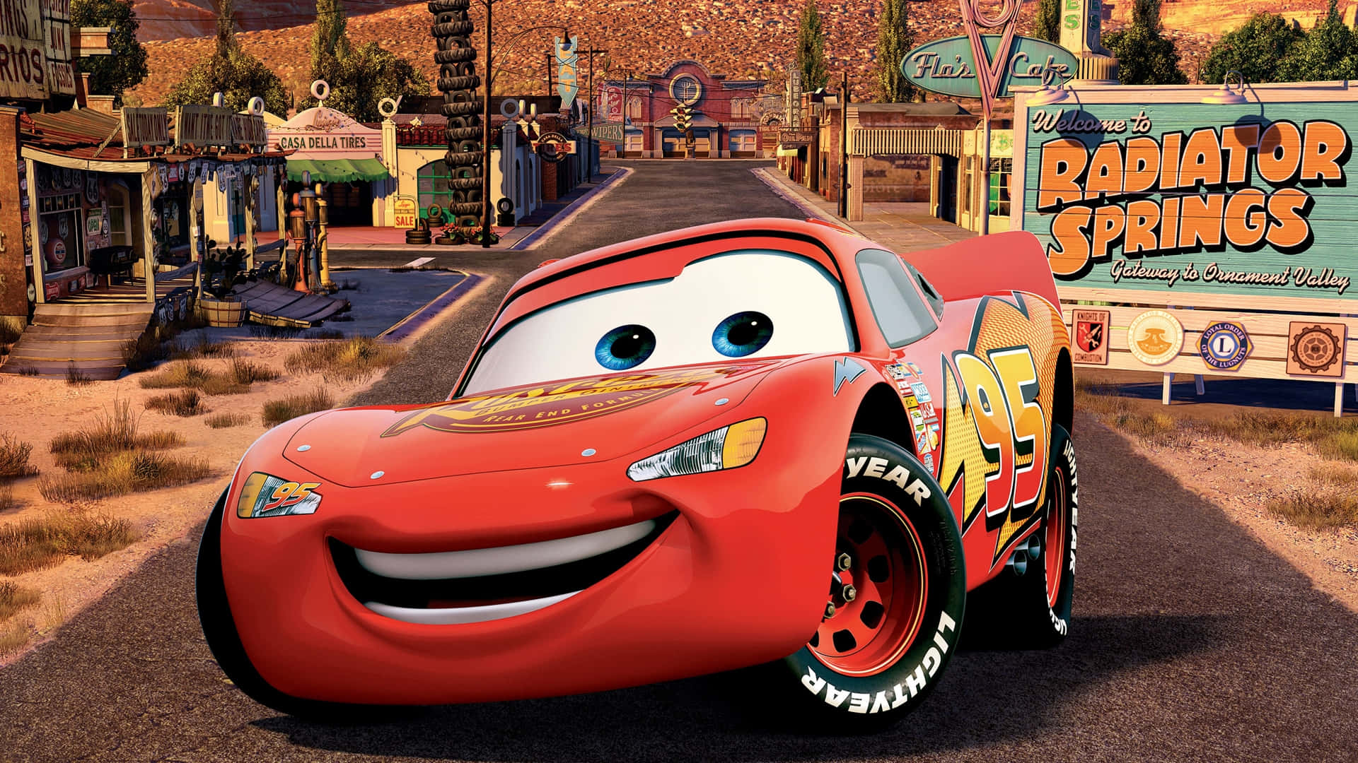 Mater và Lightning McQueen Trong Hành Động Hình nền