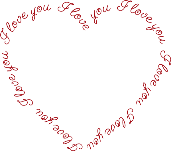 Mẫu chữ I Love You hình trái tim Hình nền