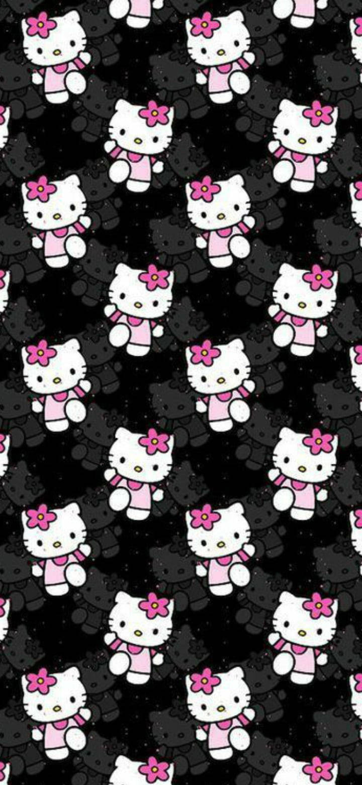 Mẫu Hello Kitty Màu Đen Dễ Thương Hình nền
