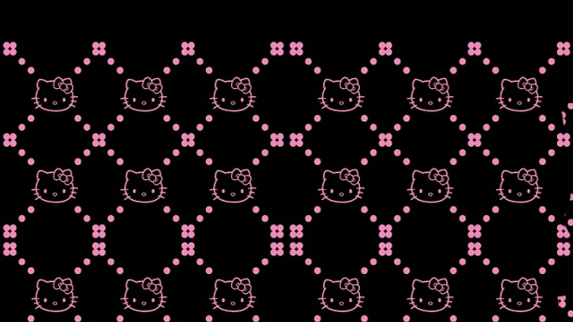 Mẫu hình Hello Kitty Hồng và Đen Hình nền