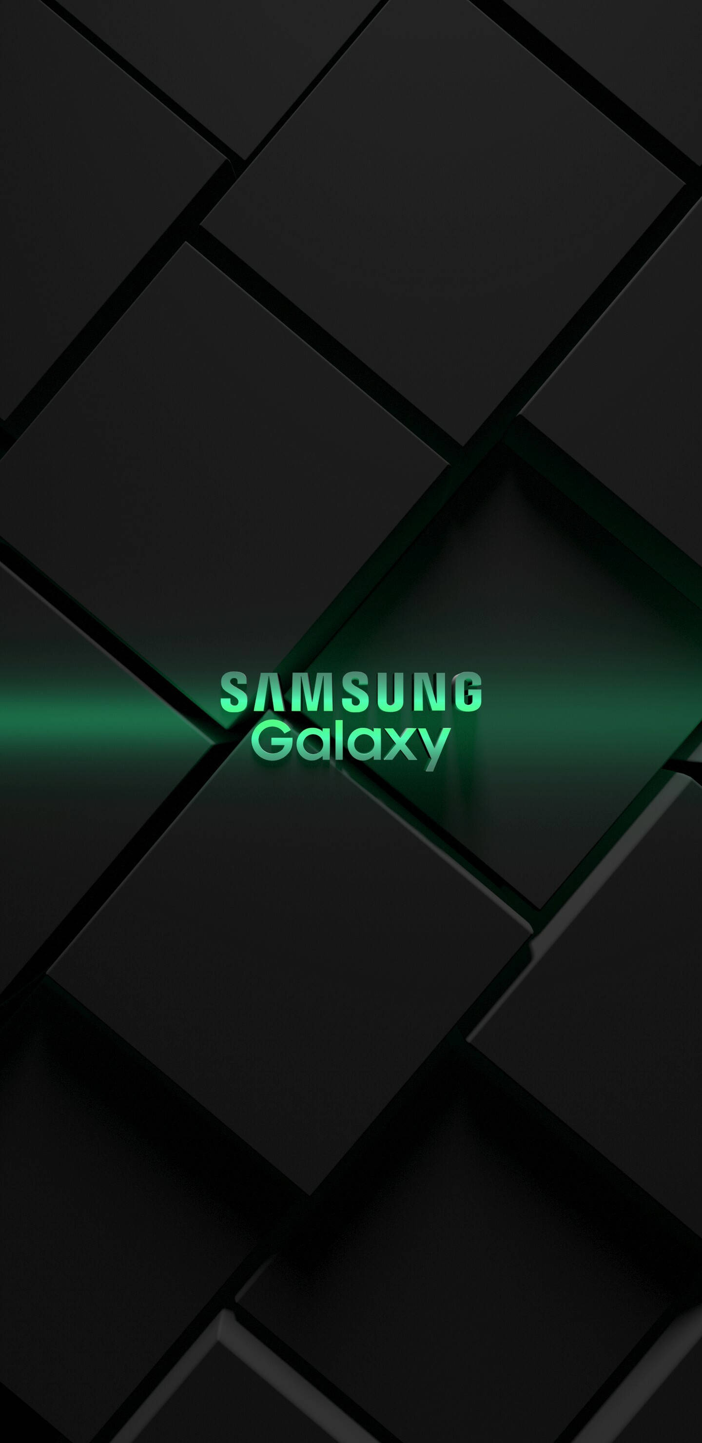 Mẫu Hình Khối Xanh Samsung Galaxy Hình nền