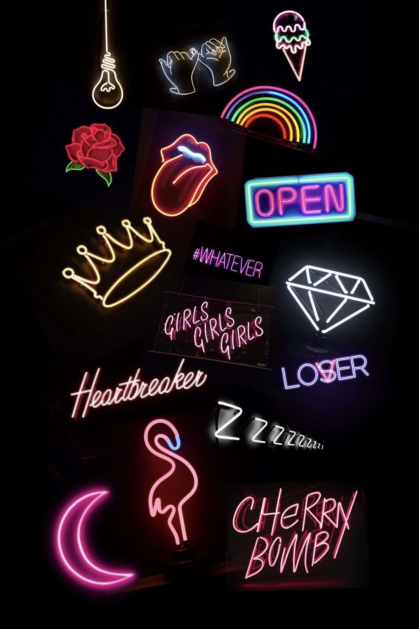 Màu sắc rực rỡ tạo nên vẻ đẹp neon mê hoặc Hình nền
