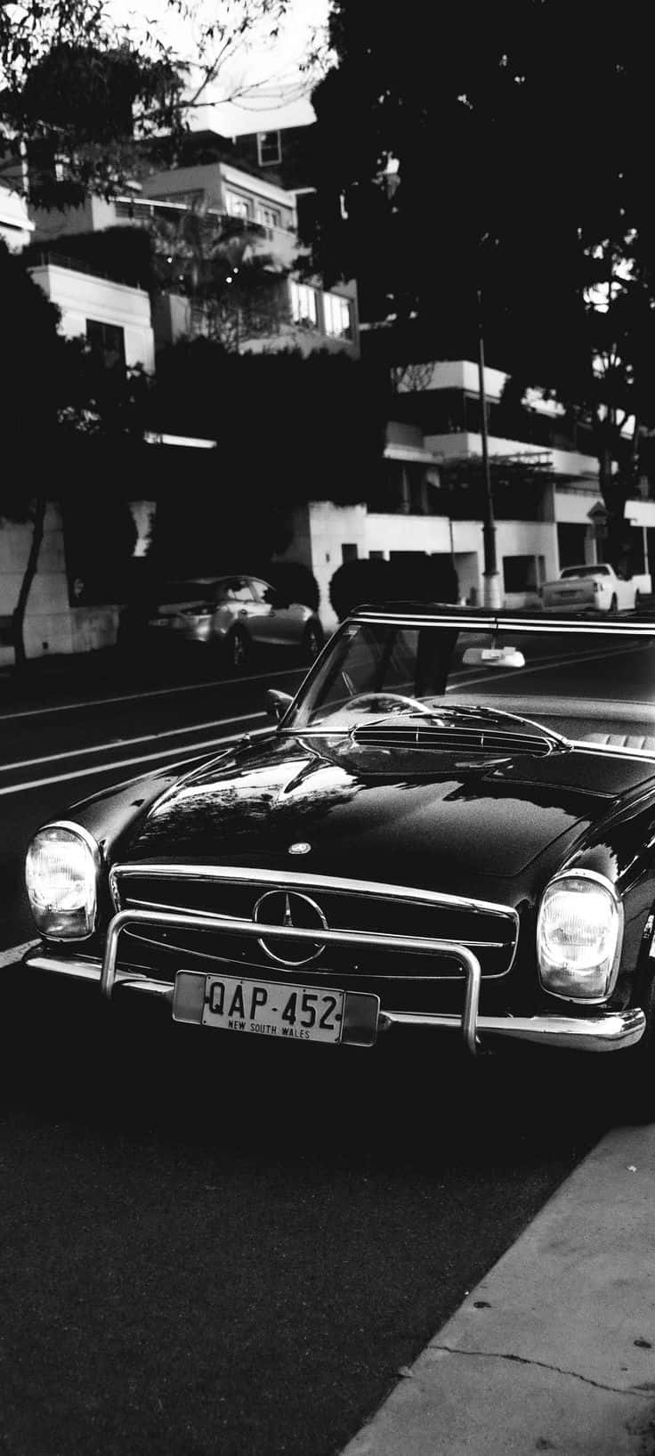 Mẫu Xe Mercedes Cũ Đen Trắng Hình nền
