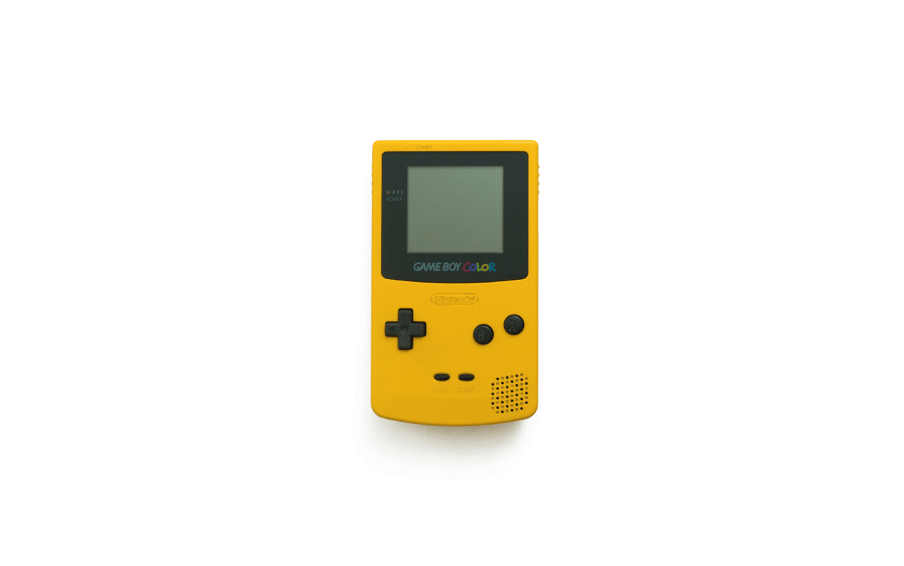 Máy chơi game cầm tay Game Boy Color màu vàng Hình nền