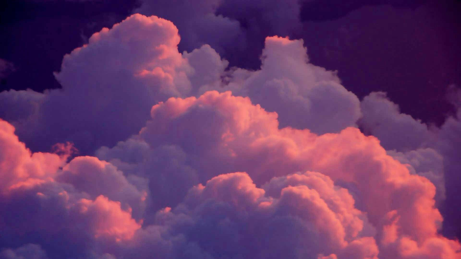 Mây đỏ thẫm thẩm mỹ Hình nền