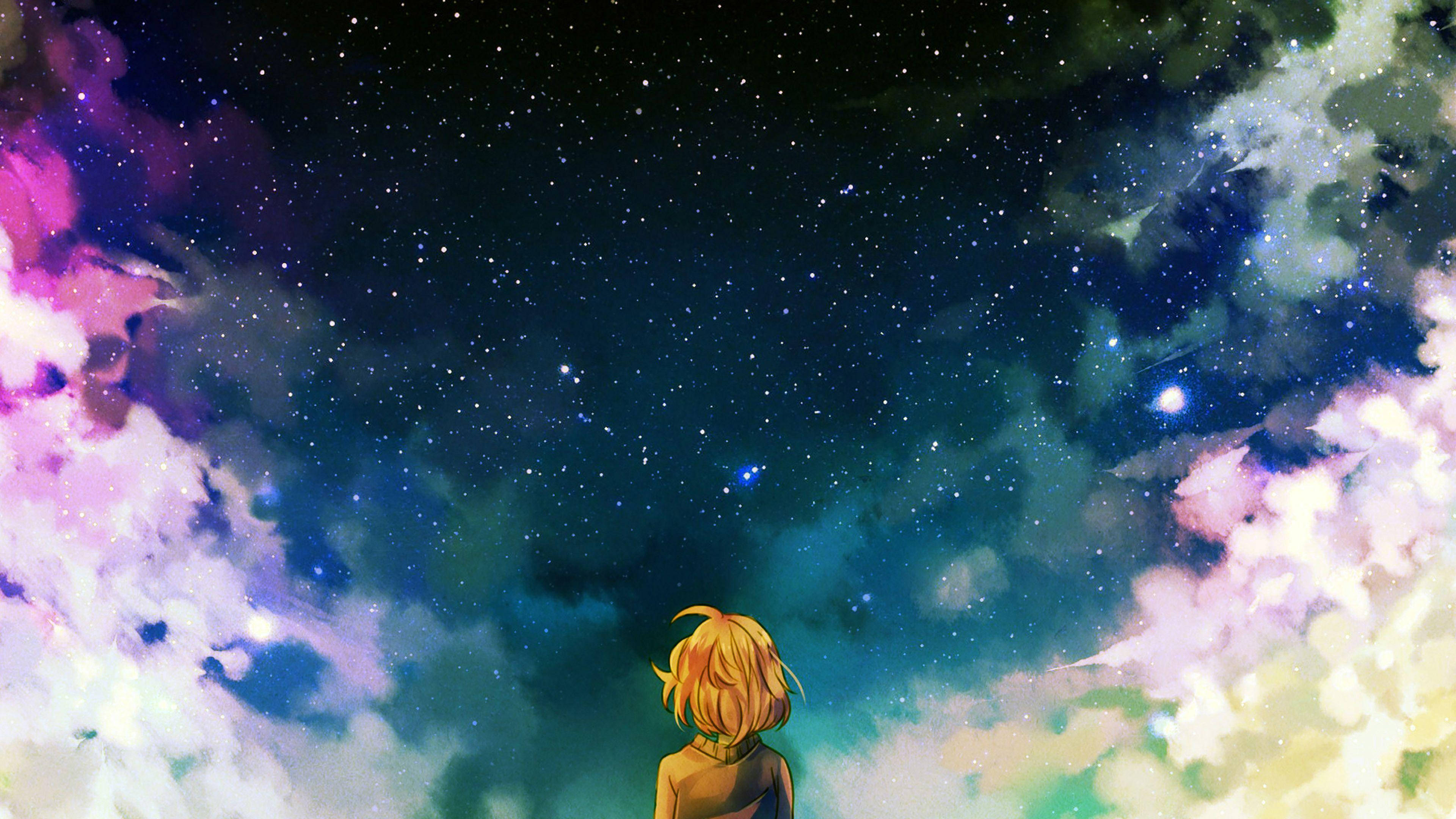 Máy tính để bàn Anime Galaxy Chuyển động 4K Hình nền