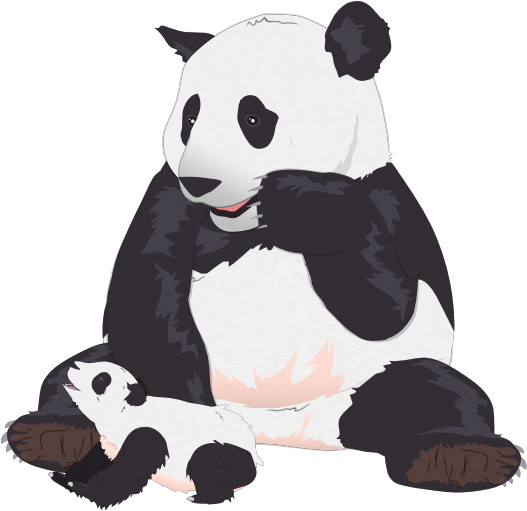 Mẹ Gấu Trúc Ôm Con Hình nền
