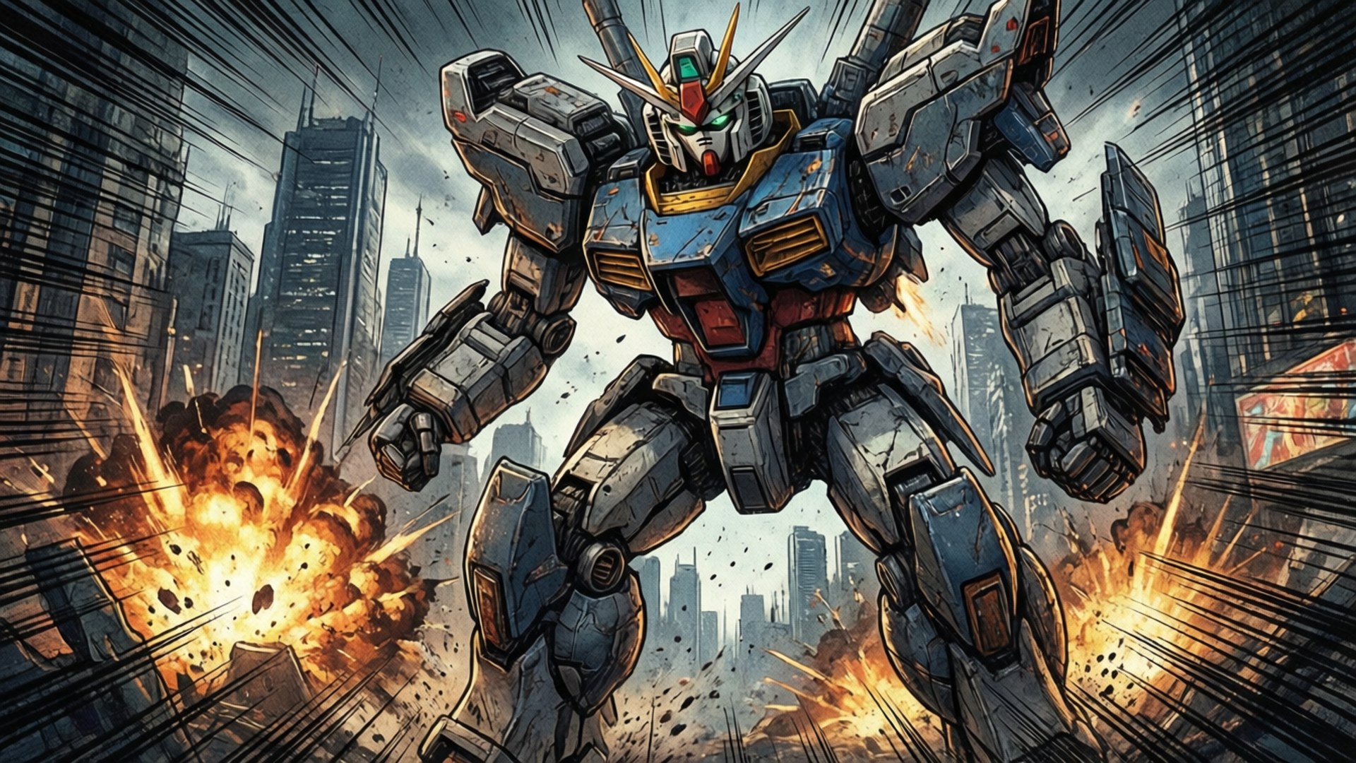 Mecha Manga Hỗn Loạn Hình nền