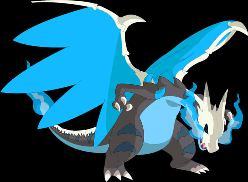 Mega Charizard X - Hình minh họa Hình nền